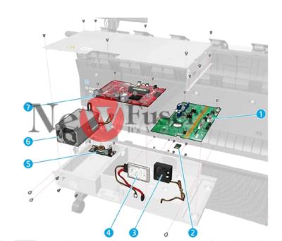 3EK10-67003 NEPTUNE Appleby PCA denoted image# 1 Engine PCA - For the HP DesignJet T1600 T2600 and similar Series