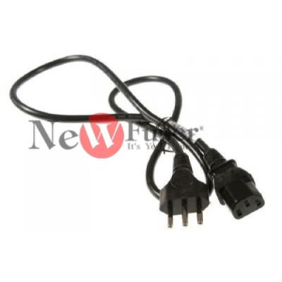 8121-0735 Power cord (Black) - 18 AWG, three conductor, 1.9m (6.25ft) long - Has straight (F) C13 receptacle (For 220V in Chile)