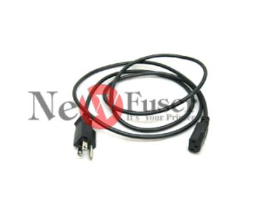 8121-0740 Power cord (Black) - 3-wire, 18 AWG, 1.9m (75in) long - Has straight (F) C13 receptacle (for 120V in the USA, Canada, Mexico, and Taiwan)