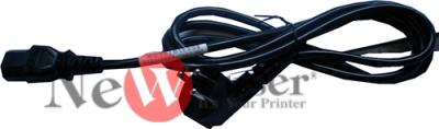 8121-1004 Power cord (Flint Gray) - Three conductor, 1.9m (6.25ft) long - Has straight (F) C13 receptacle (For 220VAC in Israel)