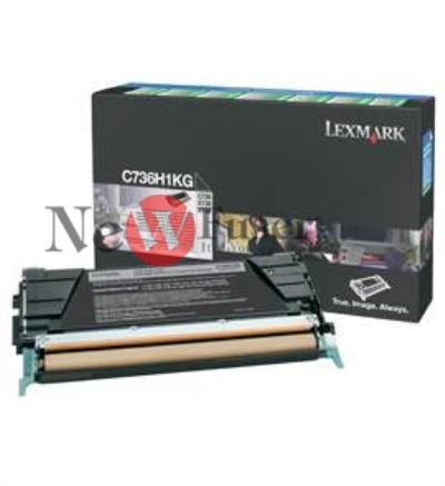 C736H1KG Lexmark Black Toner Cartridge (C736H1KG), High Yield, Return Program