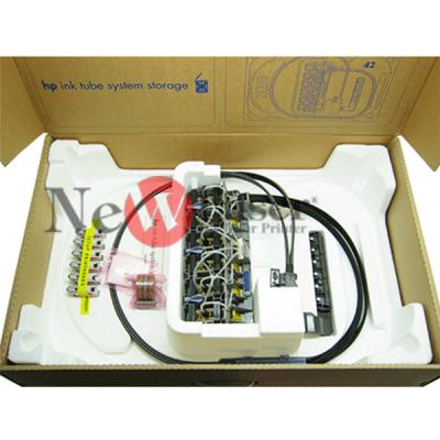 Q1251-60265 UV Ink Tubes Assembly - Includes six ink tubes complete with hardware assemblies at both ends (carriage crane and ink supply station crane), six setup pens, ink leak detector system components, carrier clip, ISS housing foam - 1.067m (42in) long