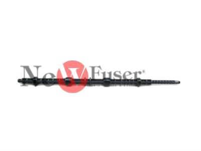 RL1-0527-000CN Top output bin delivery roller assembly - Plastic rod with four rubber wheels (two narrow and two wide)