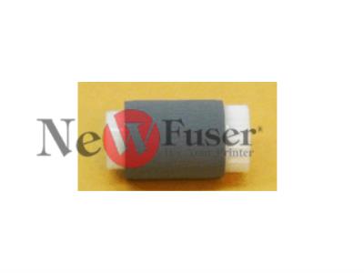 RM1-0036-020CN Paper pickup roller - Gray spongy rubber roller on a white cylinder and 24-tooth white gear on one side