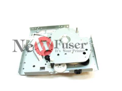 RM1-0527-000CN Right side plate assembly - Includes the right side plate, drive motor, most all drive gears, and cam levers - Does not come with the pickup roller solenoid or 69 tooth gear 