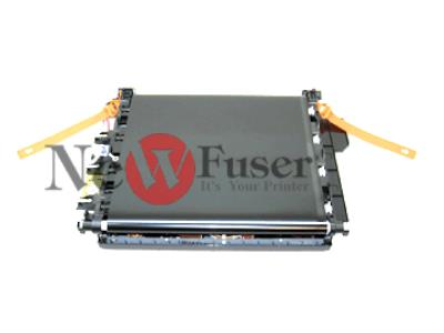 RM1-1885-020CN Electrostatic Transfer Belt (ETB) assembly - Includes the assembly structure, ETB belt, drive roller, and four transfer rollers - Wide belt assembly which feeds the paper past each toner cartridge - Mounts to the lower front of the print engine frame