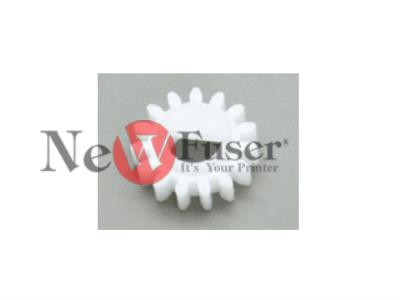 RU5-0375-000CN Roller gear - White plastic 15 tooth gear that attaches to end of face-down paper output roller.