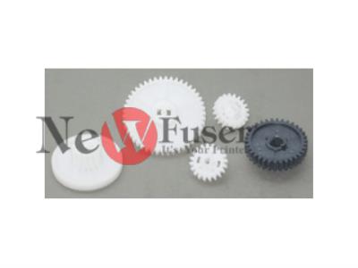 RY7-5049-000CN Gear kit - Driven by gear/motor assembly - Drives fuser, pressure, transfer and output rollers